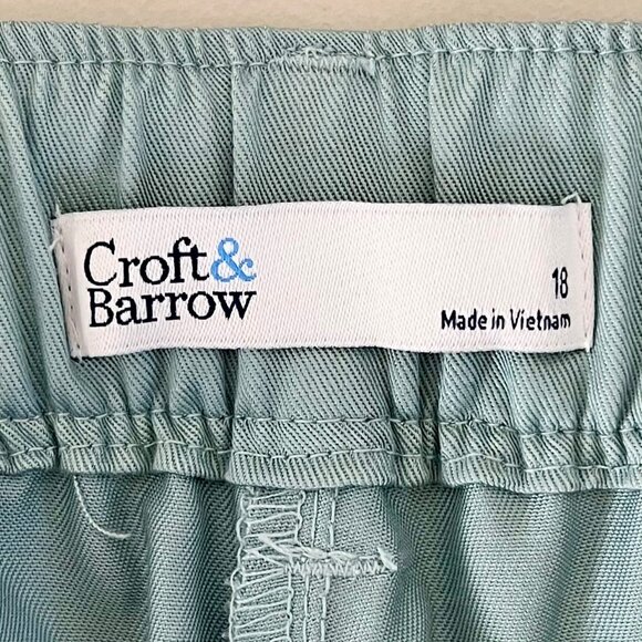 Croft & Barrow Womens Tapered Mid Rise Pants Size 18 Zapata Blue Relaxed Fit NWT - Picture 9 of 16